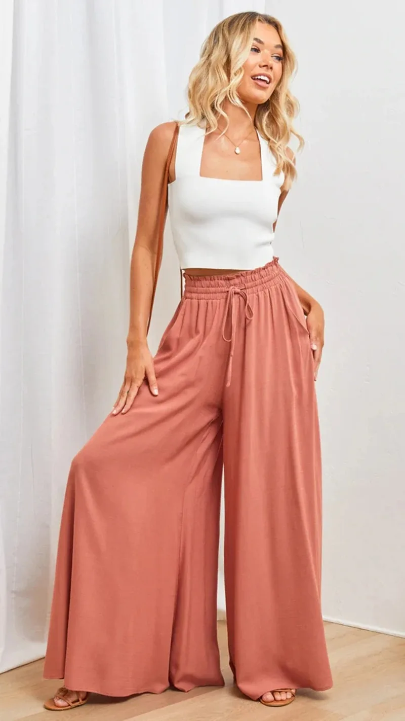 2025 Casual Wide-leg Best-selling Loose Casual Fashion Trousers for Women