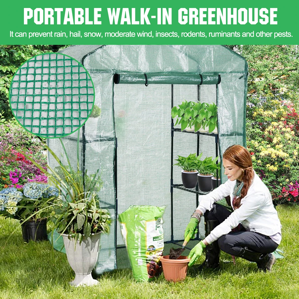 Outdoor Indoor Plant Greenhouse Cover For Garden Gardening Warm Waterproof Protect Planter Flowers Sun Room Hothouse Cover 2023