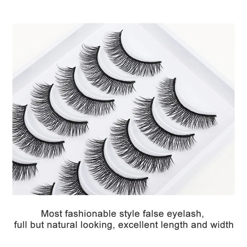 DINGSEN 10 pairs False Eyelashes 3D Thick Fake Eyelash Extension Wispy Full Strip Lashes make up Natural Eyelashes