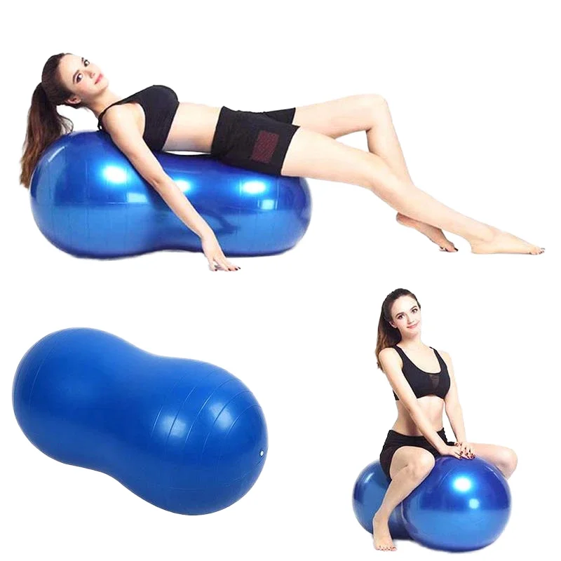 

50*100cm PVC Anti-Burst Peanut Shape Exercise Ball Core Strength Training Rolling Therapy Balance Yoga Ball