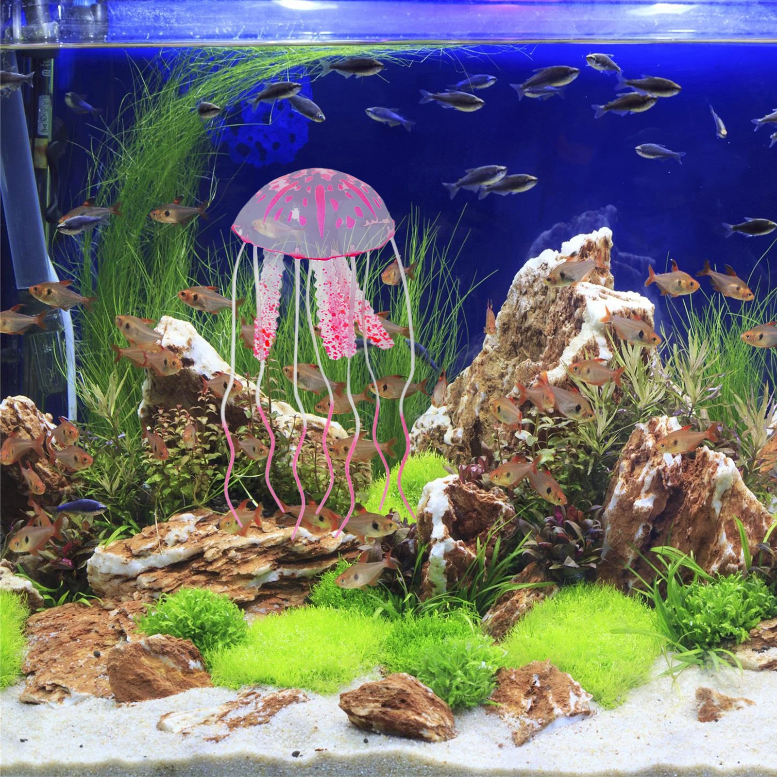 

3pcs Jellyfish Decoration Realistic Modeling Fine Details Simulation Marine Model Aquarium Fish Tank Decor Pet Supplies