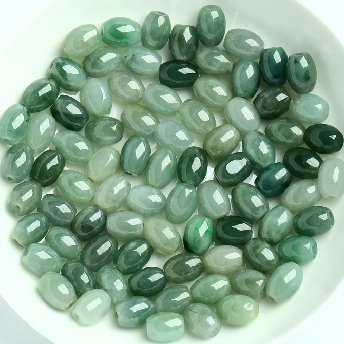 30 pce Jadeite Bead Loose Necklace Bracelet Accessories