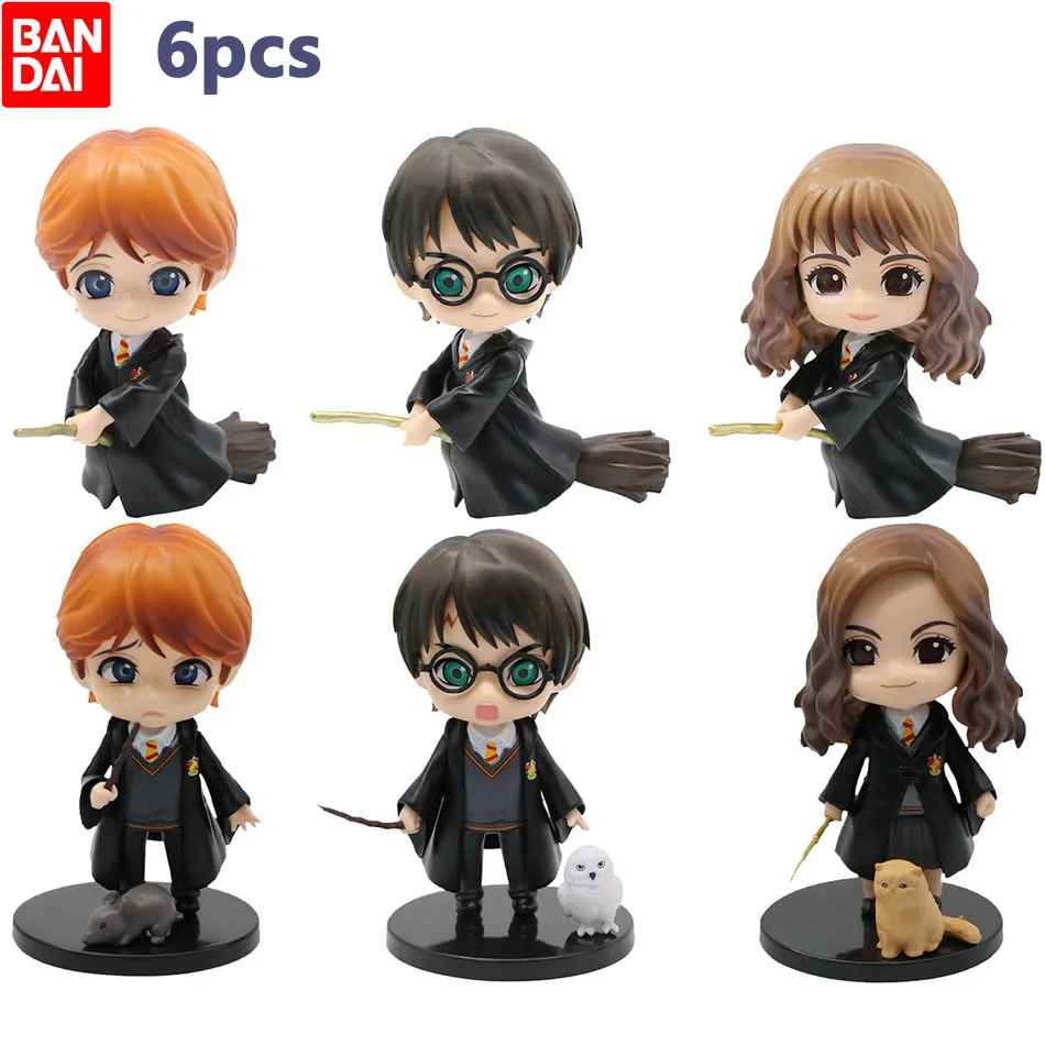 3-10pcs/set harry Potter Figure Anime doll Hermione Granger Ron Weasley Action PVC Model Gifts Collectible Figurines for Kids