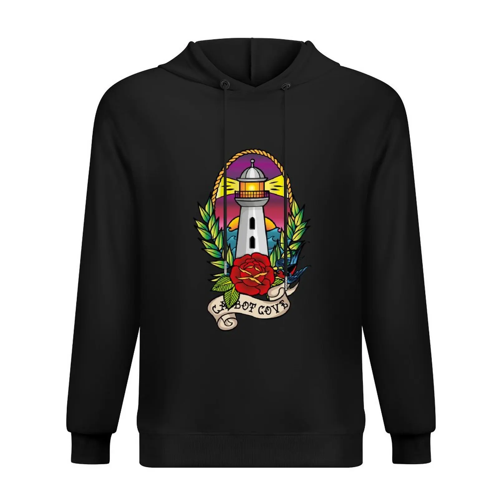 Cabot Cove Light house, sweat à capuche de style tatouage traditionnel vêtements coréens sweat à capuche pour hommes de style japonais