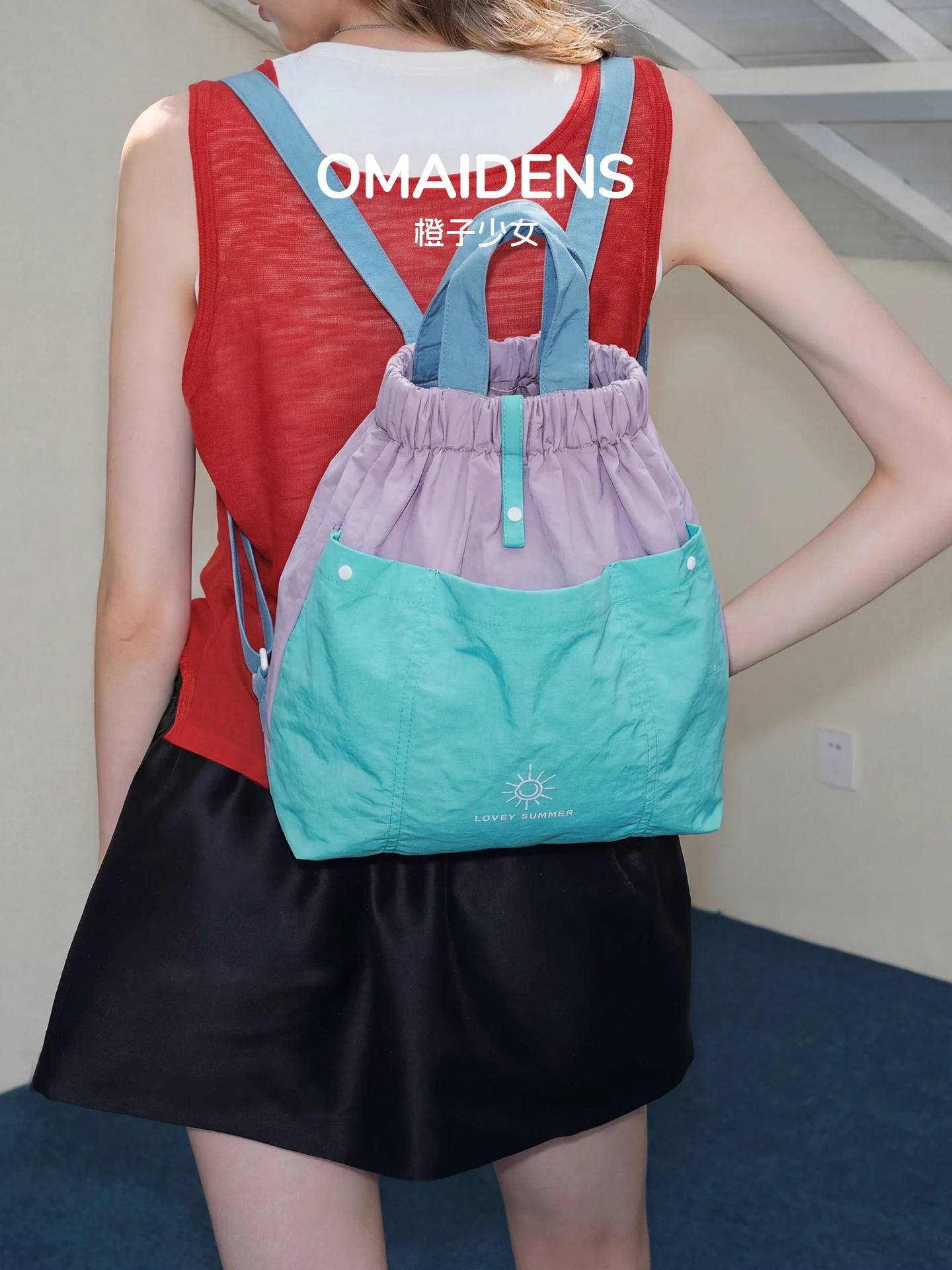 

Durable Lightweight Outdoor Travel Backpack Orange Girl Trendy Brand Dopaamine Unisex Shoulder Bag Soft Handle Magnetic Buckle