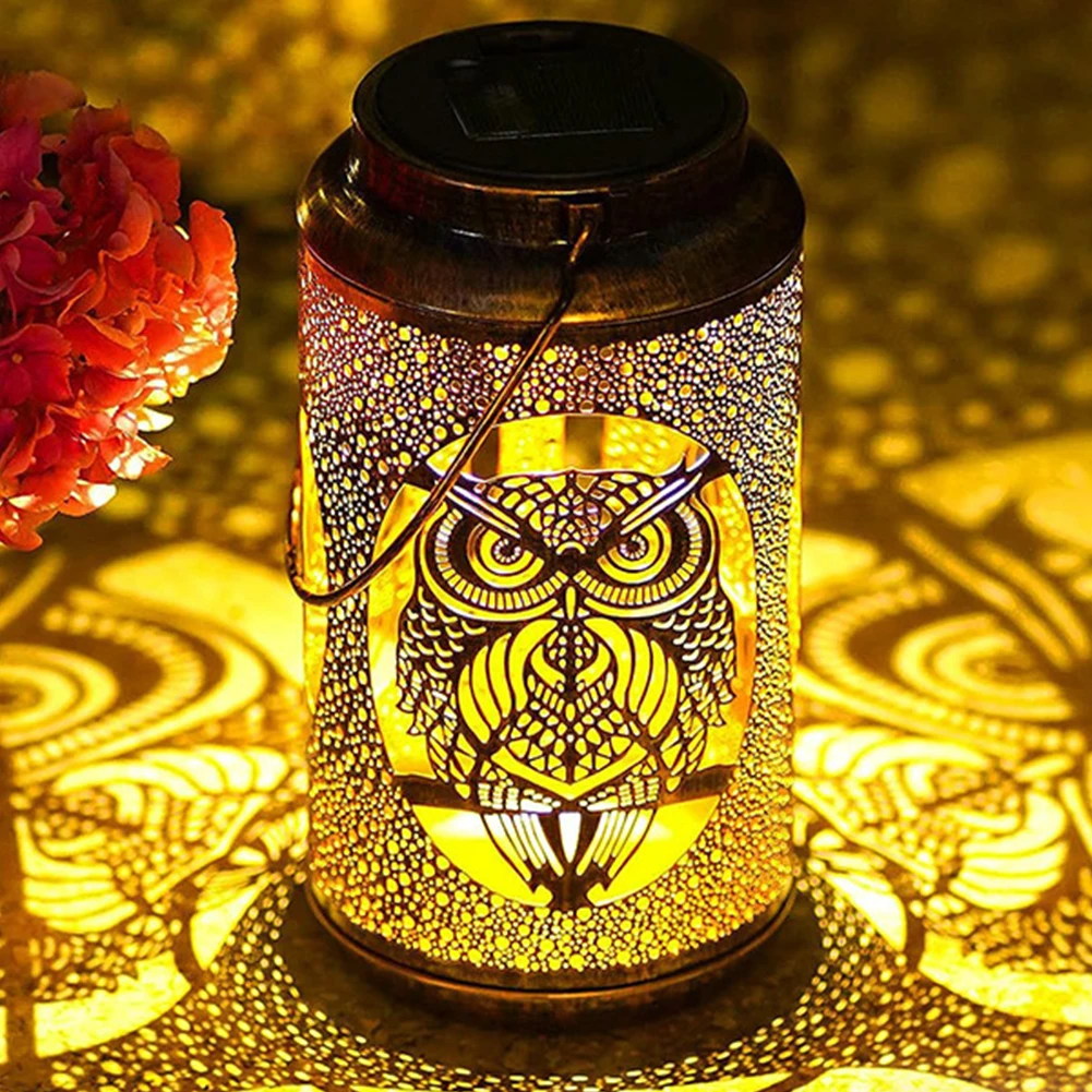 

Декоративная искусственная сова, водонепроницаемые металлические пустотелые солнечные светильники, подвесной фонарь для дорожек, наружного внутреннего двора, дорожного ландшафта