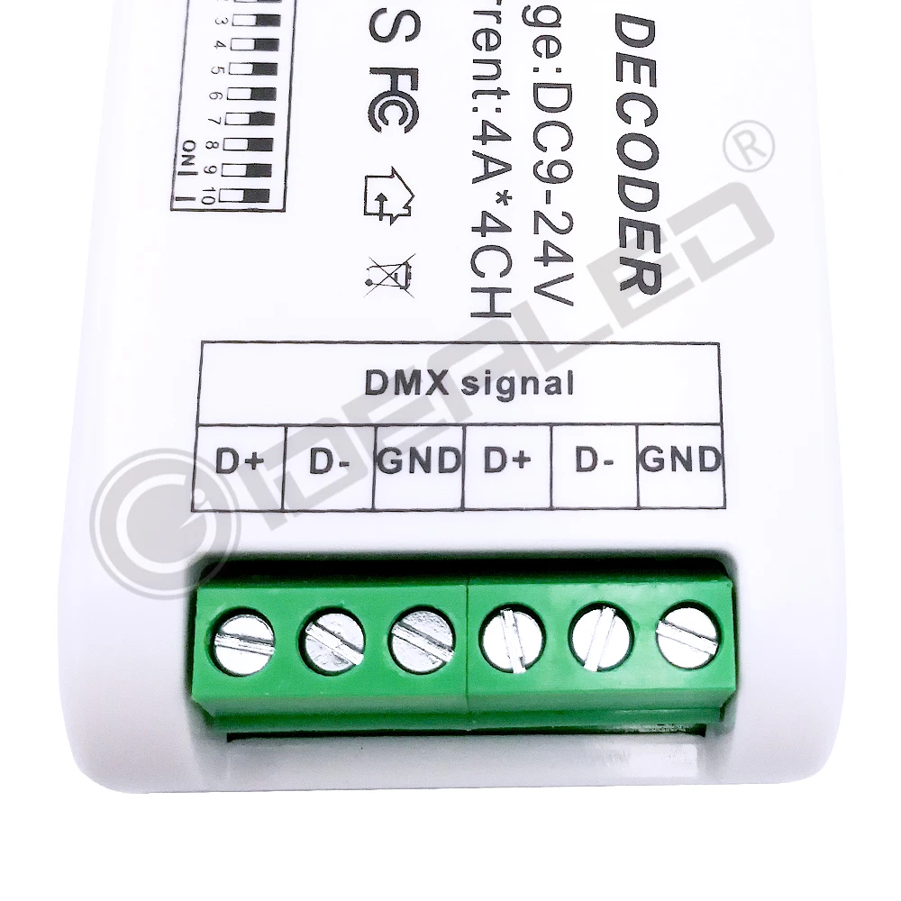 3 Channel RGB Controller RGBW DMX decoder 4 Channel DMX512 Decoder DMX dimmer driver for DC12V-24V RGB RGBW strip lights