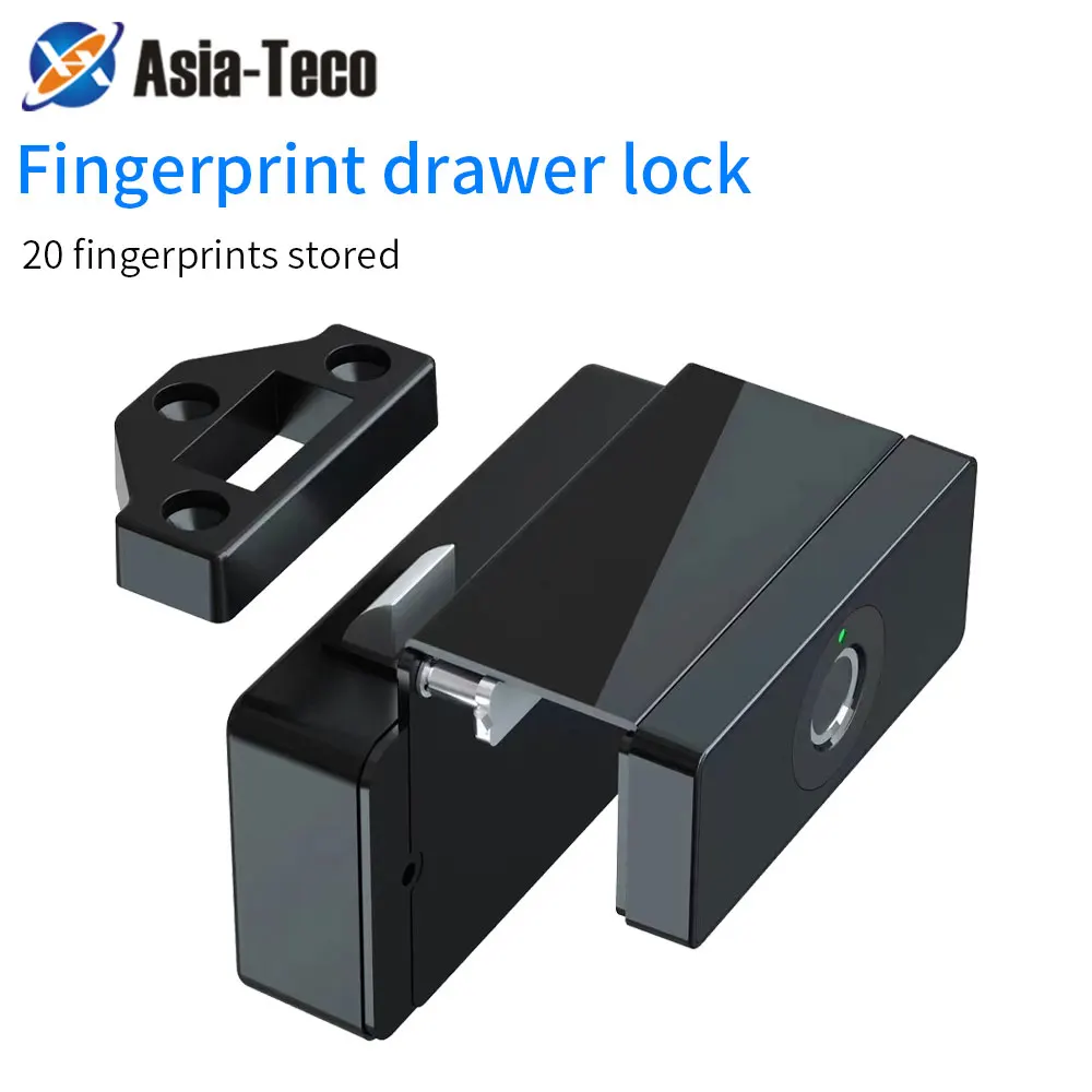 Intelligent Electronic Fingerprint Drawer Locks Cabinet Smart Door Conjoined Lock with Micro USB For Drawer Hardware Hole Free