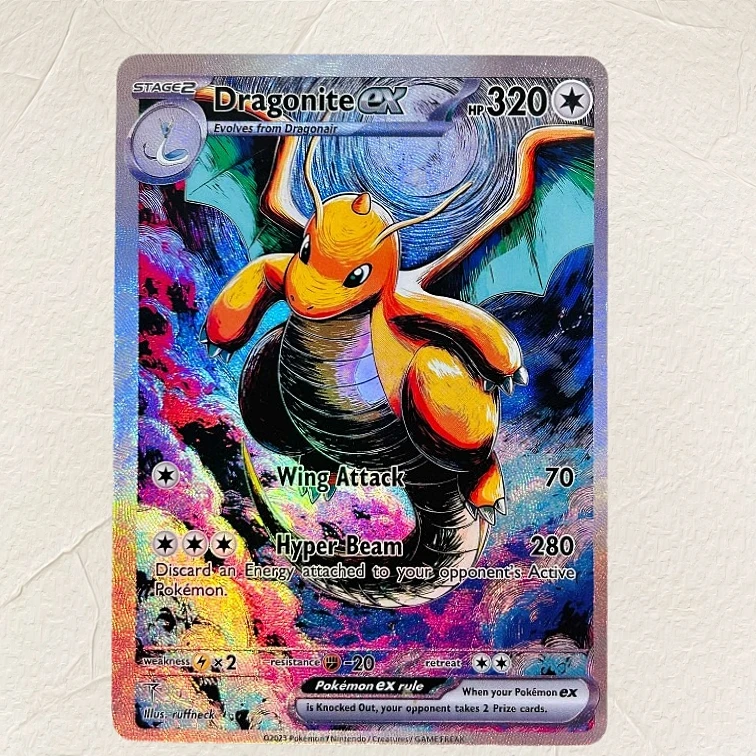 DIY Pokemon 5Pcs Charizard Mew Dragonite Dark Hypno Holographic Texture Cards Perfect Condition Classic Anime Collectible TCG - view 5