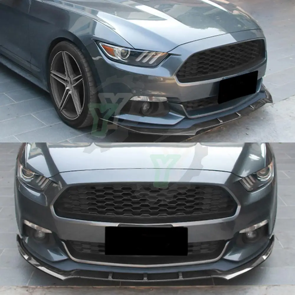 Car Front Bumper Lip Spoiler Splitter Diffuser Detachable Body Kit Cover Guard For Ford Mustang 2015 2016 2017 2018 2019 20 21
