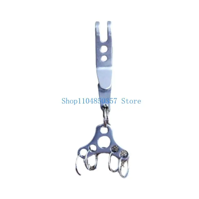

5asd Stainless Steel Suspension Pocket Clip Holder with Keychain Belt Clip