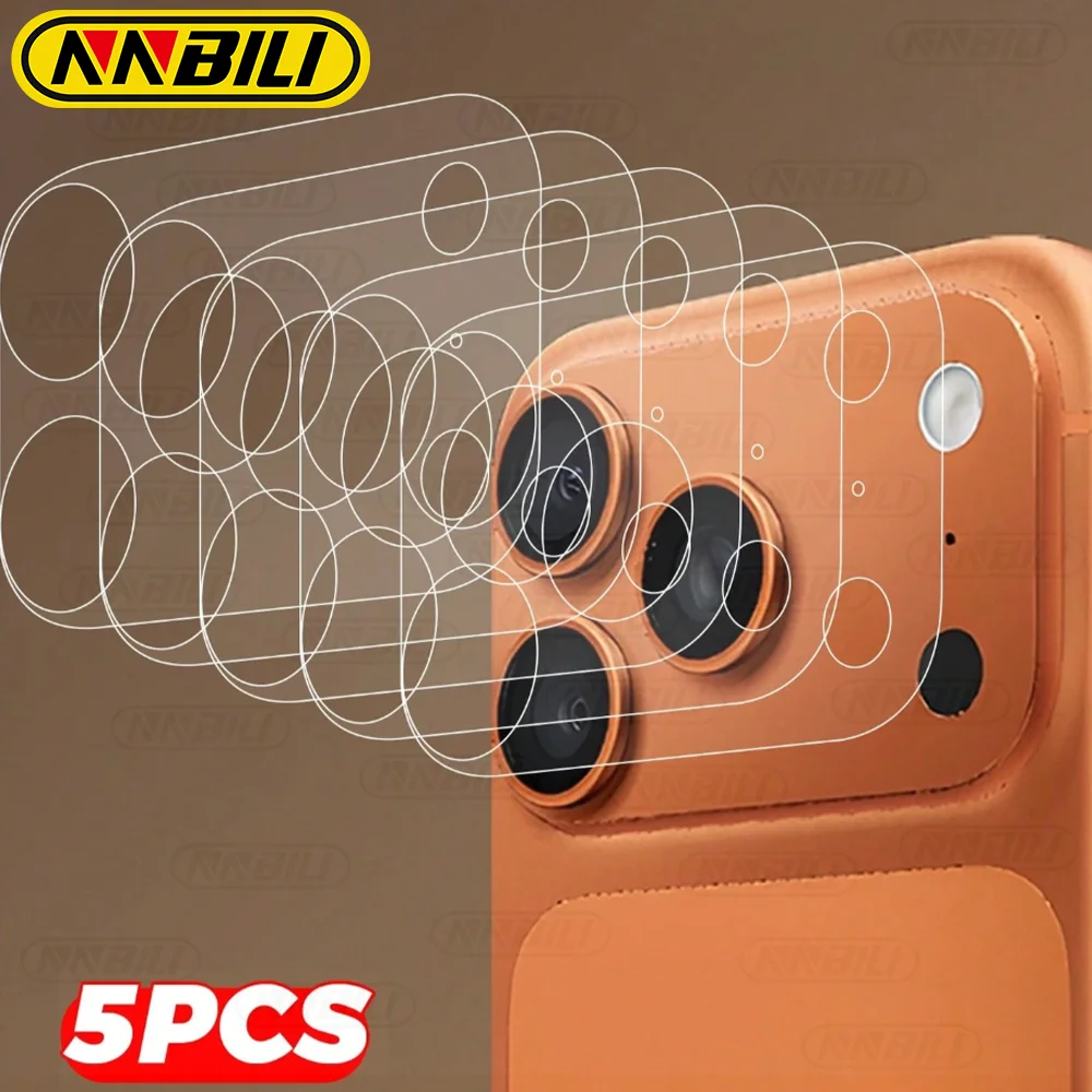NNBILI 5pcs High Definition Lens Film For IPhone 17 Pro Max 17 Pro 17 Phone Accessories Minimalist Design Transparent Thin Film