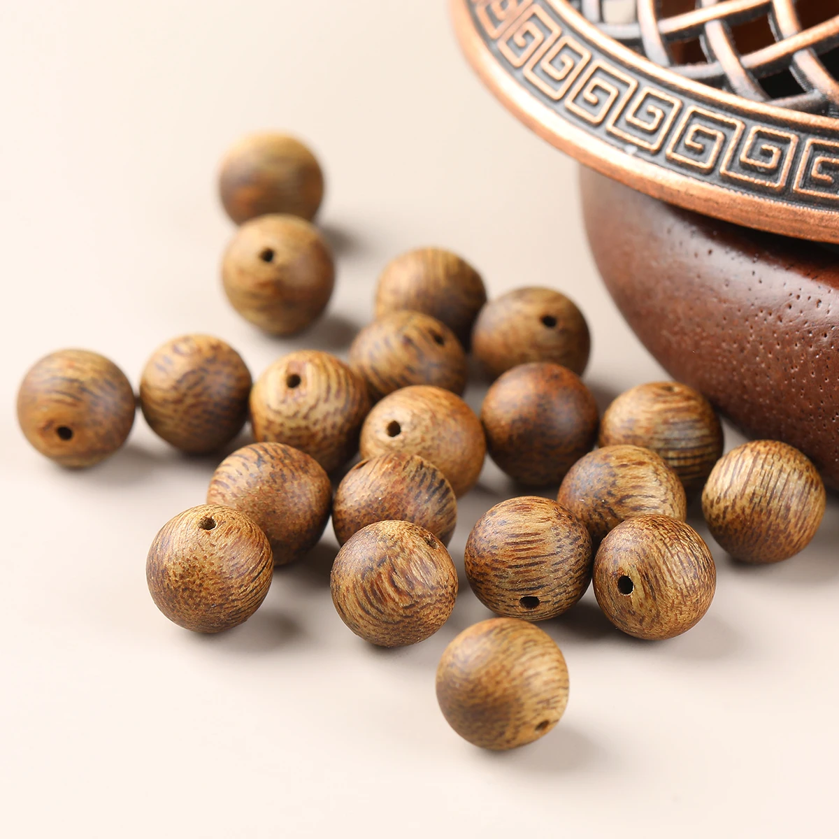 

1Pc Natural Stone Oudwood Bead Round Loose Spacer Wooden Bead 6 8 10mm for Jewelry Making DIY Bracelet Necklace Accessory