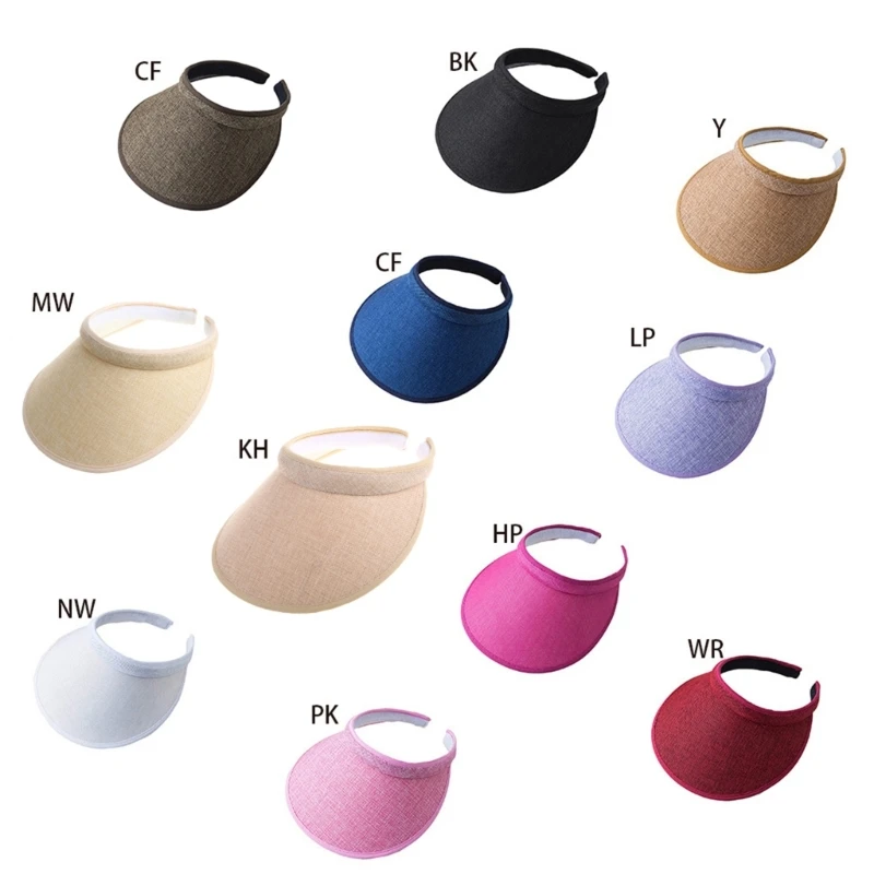 

Y1UB Бейсболка с клипсой для спорта на открытом воздухе женская однотонная с большими полями для солнцезащитного козырька