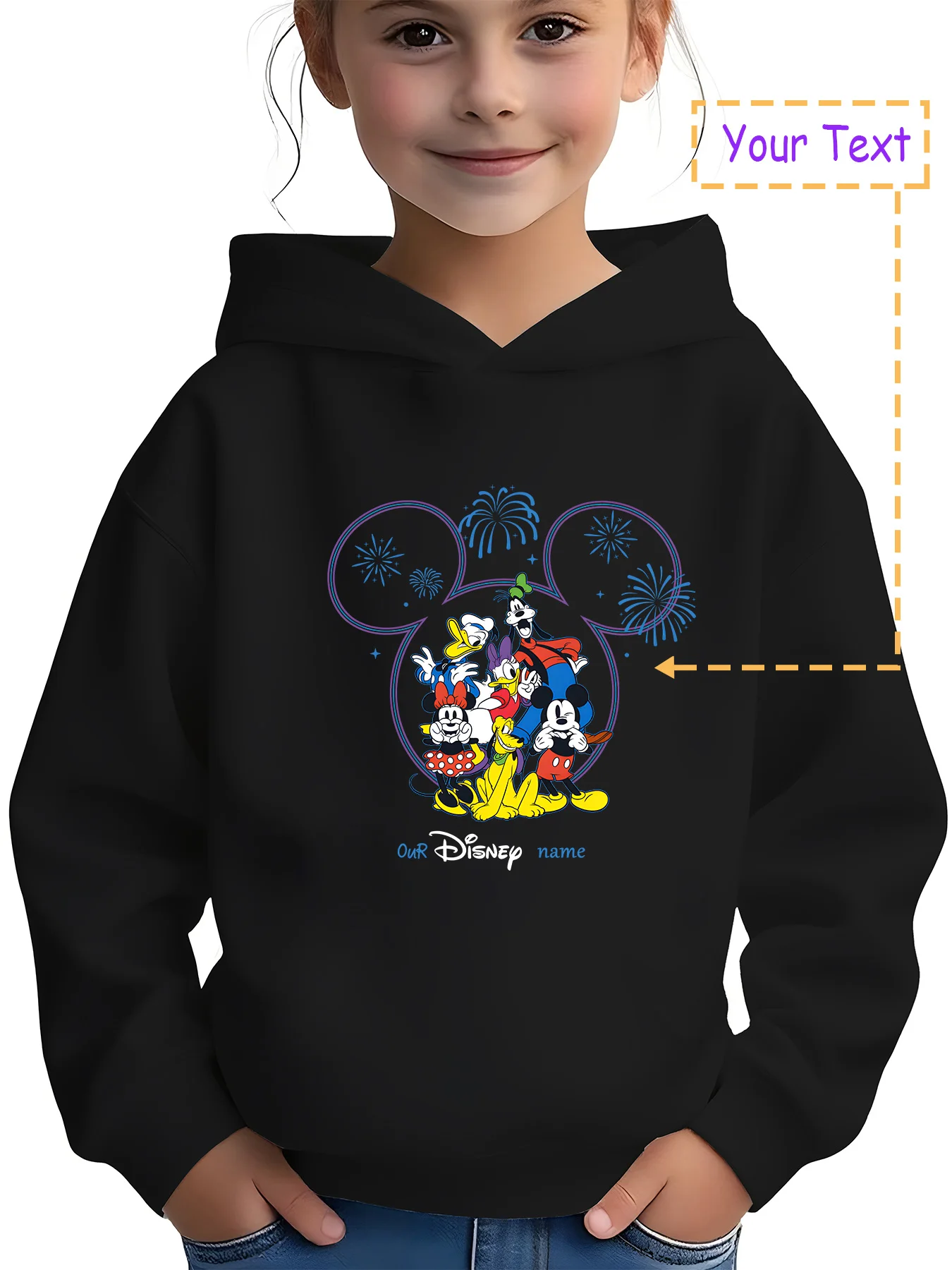 

MINISO Disney Mickey Children's Hoodie - Mickey head creative design, the best choice for family play