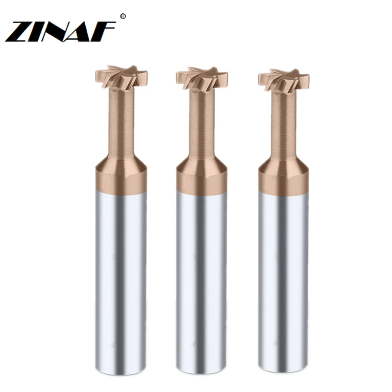 Tipo D2-D20mm T della fresa della scanalatura per fresatura semicircolare della chiavetta di CNC fresa della t-scanalatura del carburo di tungsteno HRC55