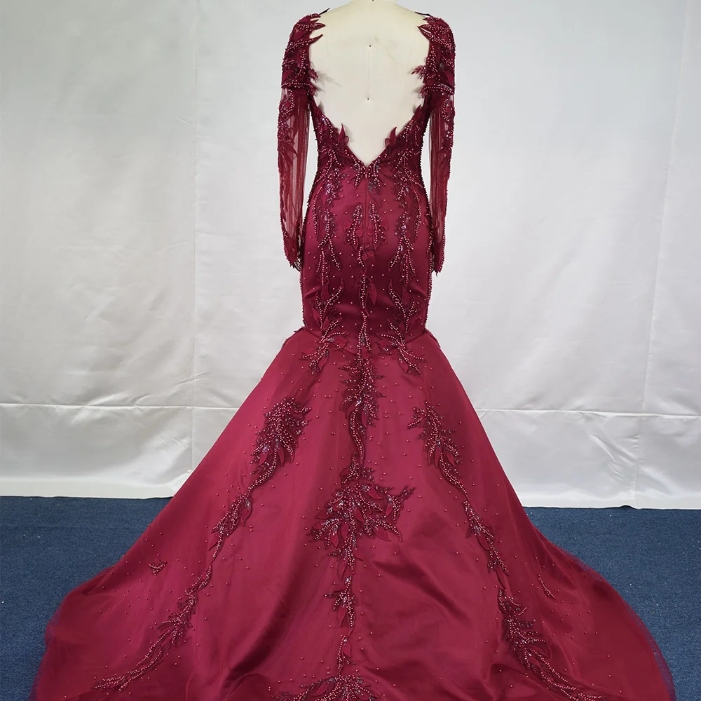 Red Chiffon Exquisite Casual Bridal Dress Scoop Wedding Dress Romantic Wedding Dress New In Lace Bridal Gown Vestido De Noiva