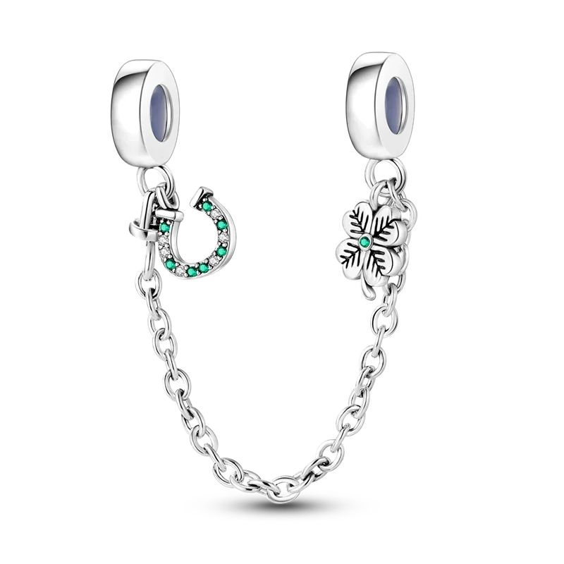 925 Sterling Silver Fecho CZ Pave Clipe Charms, Beads Stopper, Cadeia de Segurança, se Fits Original Pulseira Pandora, Jóias DIY