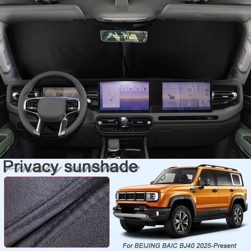 

Автомобильный солнцезащитный козырек на черное окно для BEIJING BAIC BJ40 2025-2026, автоматическая защита от УФ-лучей, теплоизоляция, защитная крышка, аксессуар для интерьера