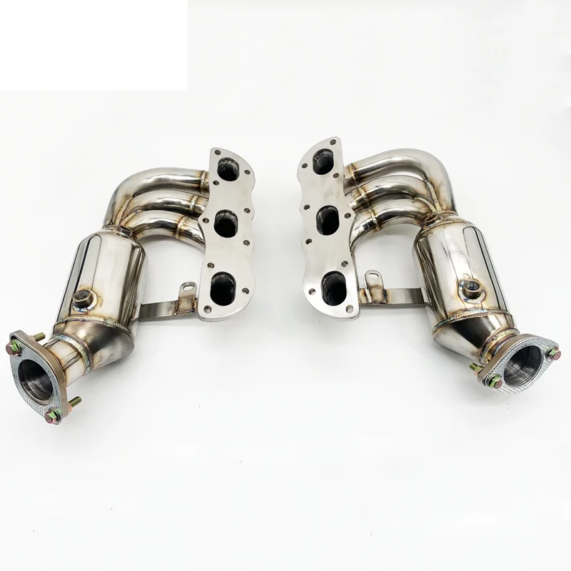 Head Section High flow Pipes Exhaust Pipes branch downpipe Exhaust Pipe with catalyst For Porsche Cayman 981 GTS 