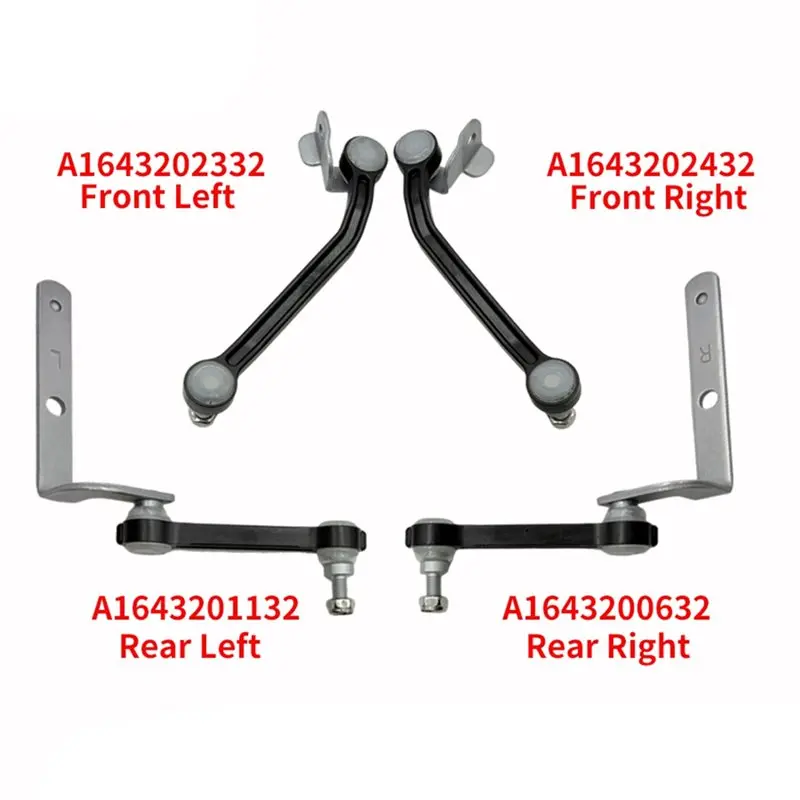 Professional A1643201132 1643200632 1643202332 1643202432 4Pcs/Set Level Sensor Rod Link For Mercedes ML W164 GL350 GL450 GL550