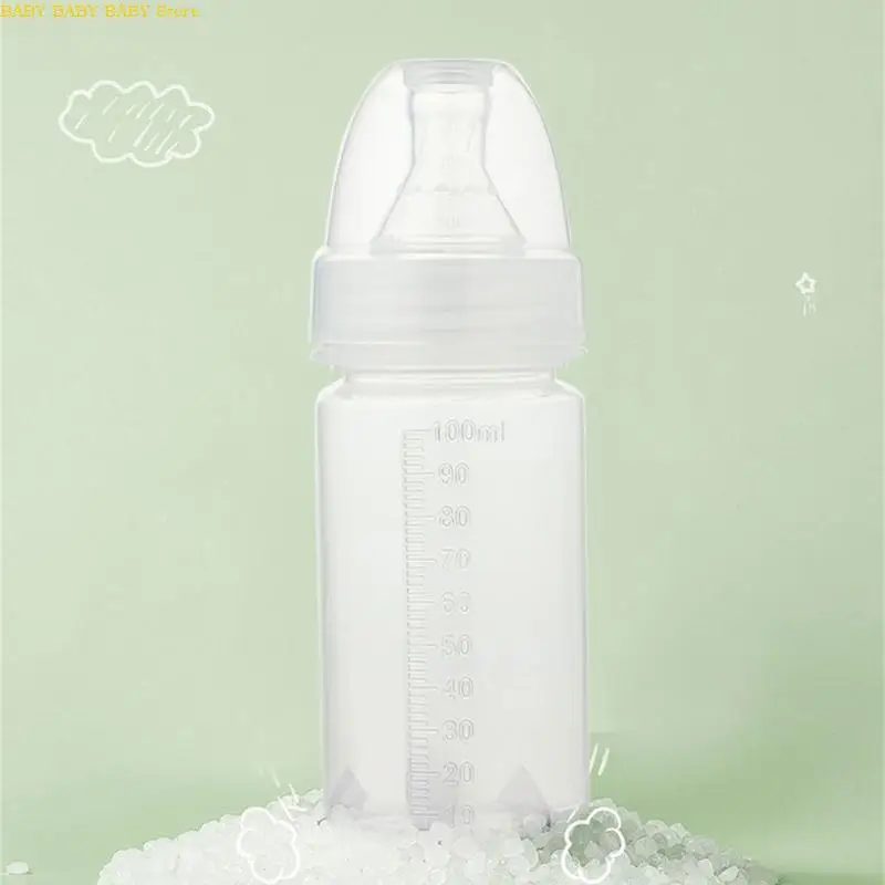 

Q81A 100ml Infant Feeding Bottle with Silicone Nipple Design Leak Proof Portable Milk Container Case For Preterm Baby