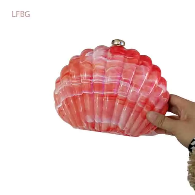 

2025 New Acrylic Shell Bag Purse Elegant Shell Women Hand Purse Bag For Beach