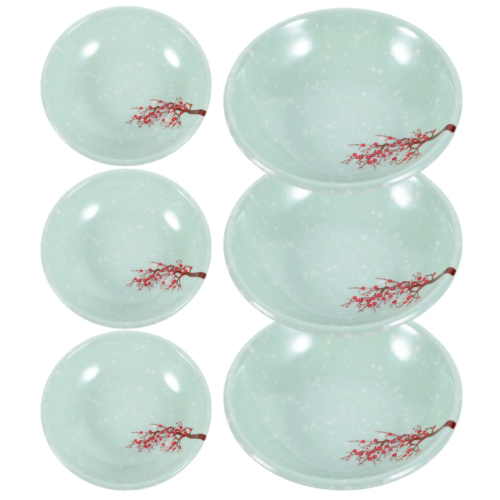 

6Pcs Melamine Dipping Dishes Stain Resistant Sauce Plates Reusable for Condiments Restaurant Home Sauce Plates