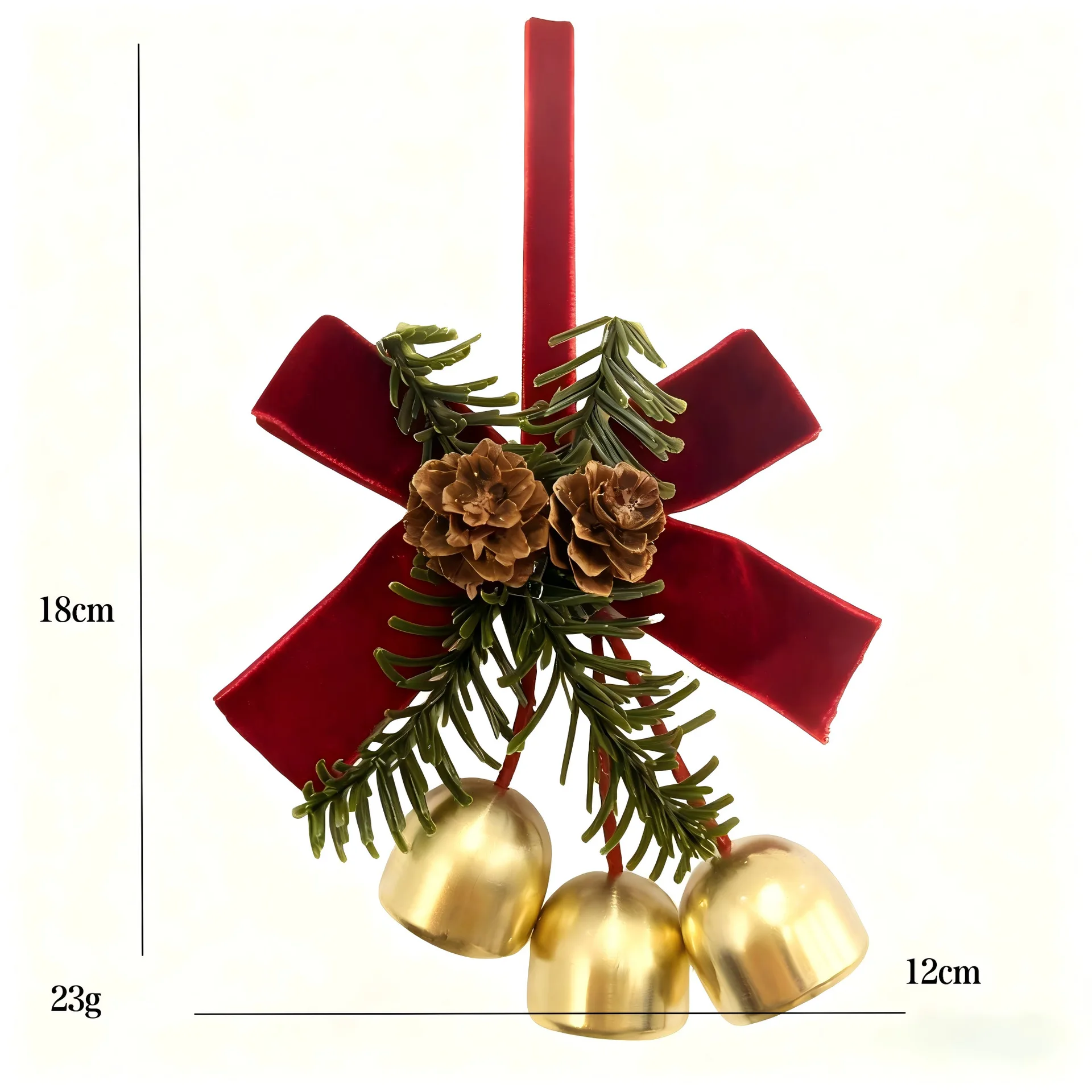 عيد الميلاد جلجل أجراس الباب شماعات القوس الصنوبر مخروط جرس المعلقات لعيد الميلاد الديكور 2026 هدية الكريسماس #6