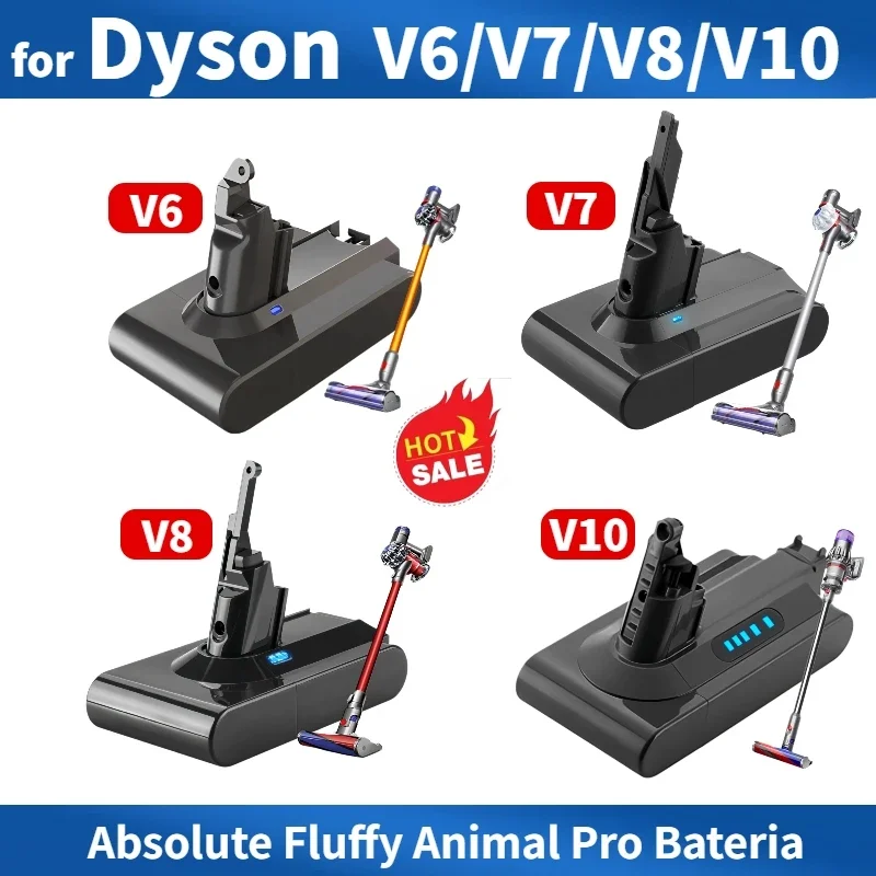 

For Dyson V6 V7 V8 Series Vacuum Cleaner Rechargeable Battery SV07 SV09 SV10 DC58 DC31 DC34 Absolute Fluffy Animal Pro Bateria