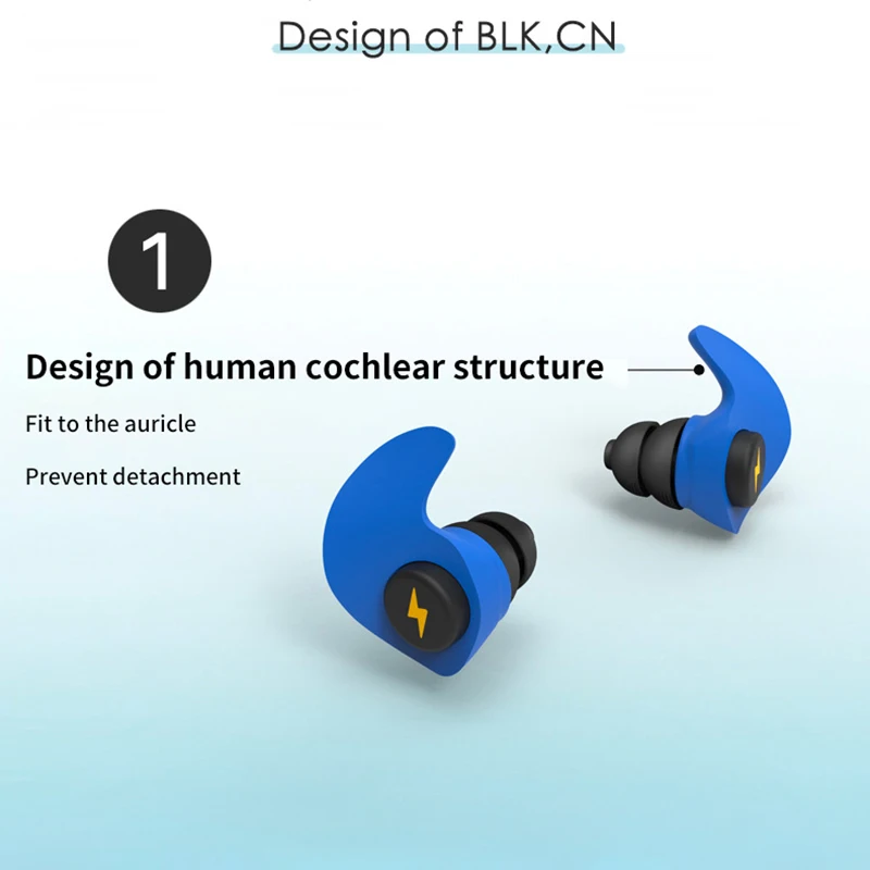 1PCS Mini Silicone Ear Plugs Noise Reduction Filter Hear Safety Ear Protector For Study Concert Soft Foam Sleeping Earplugs
