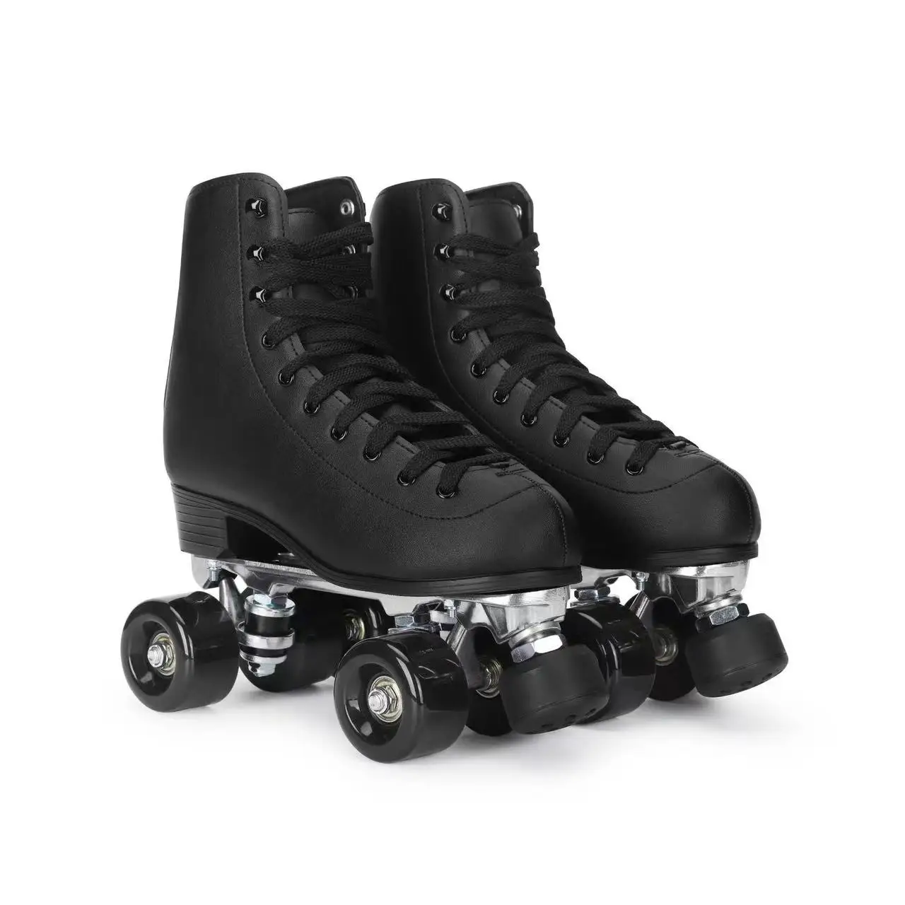 

Artificial Leather Roller Skates Shoes for Men and Women, Quad Sneakers, Alloy Bracket, Double Row, Sliding Inline, High Quality