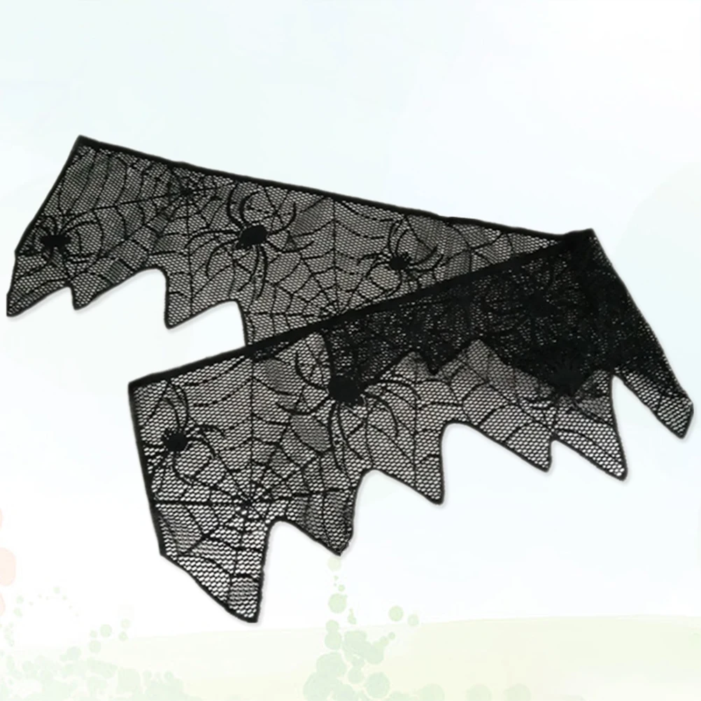 

Black Table Runner 60x12Inch Polyester Halloween Desk Flag One Piece Design Party Supplies Atmosphere
