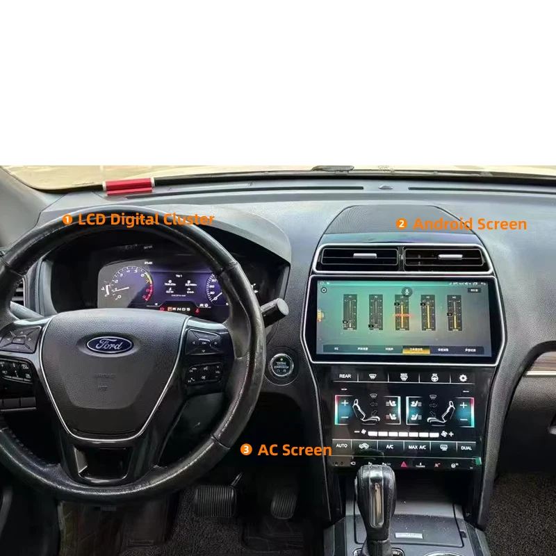 Android GPS Nawigacja Radio samochodowe Odtwarzacz MP5 System stereo LCD Cyfrowy ekran dotykowy AC do Ford Explorer 2011-2019