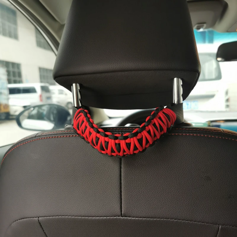 

Car Rear Seat Back Headrest Grab Handle Bar Strong Adjustable Backrest Handle Rear Seat Back Armrest Holder Car Accessories