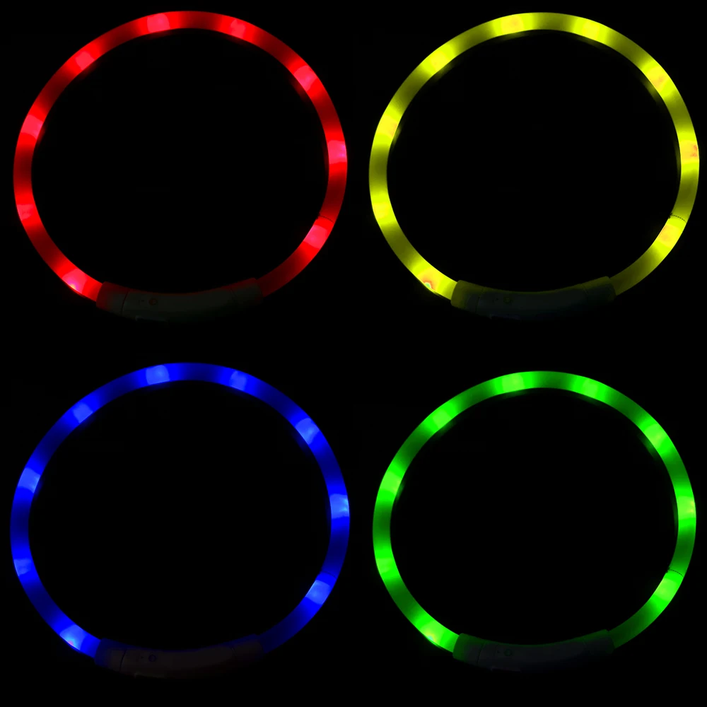 Pet Accessories Led Usb Dog Collar Night Safety Flashing Glow Collar Dog Loss Prevention Night Luminous Charge Collar