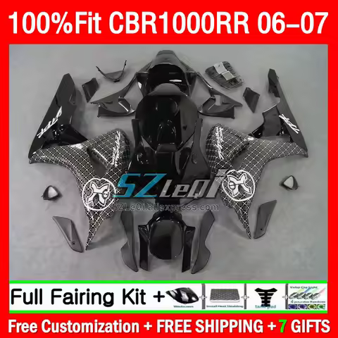 Black grey Injection Fairing For HONDA CBR1000 CC CBR 1000RR 1000CC 192Q1.115 CBR1000RR 2006 2007 CBR 1000 RR 06 07 OEM Body Kit