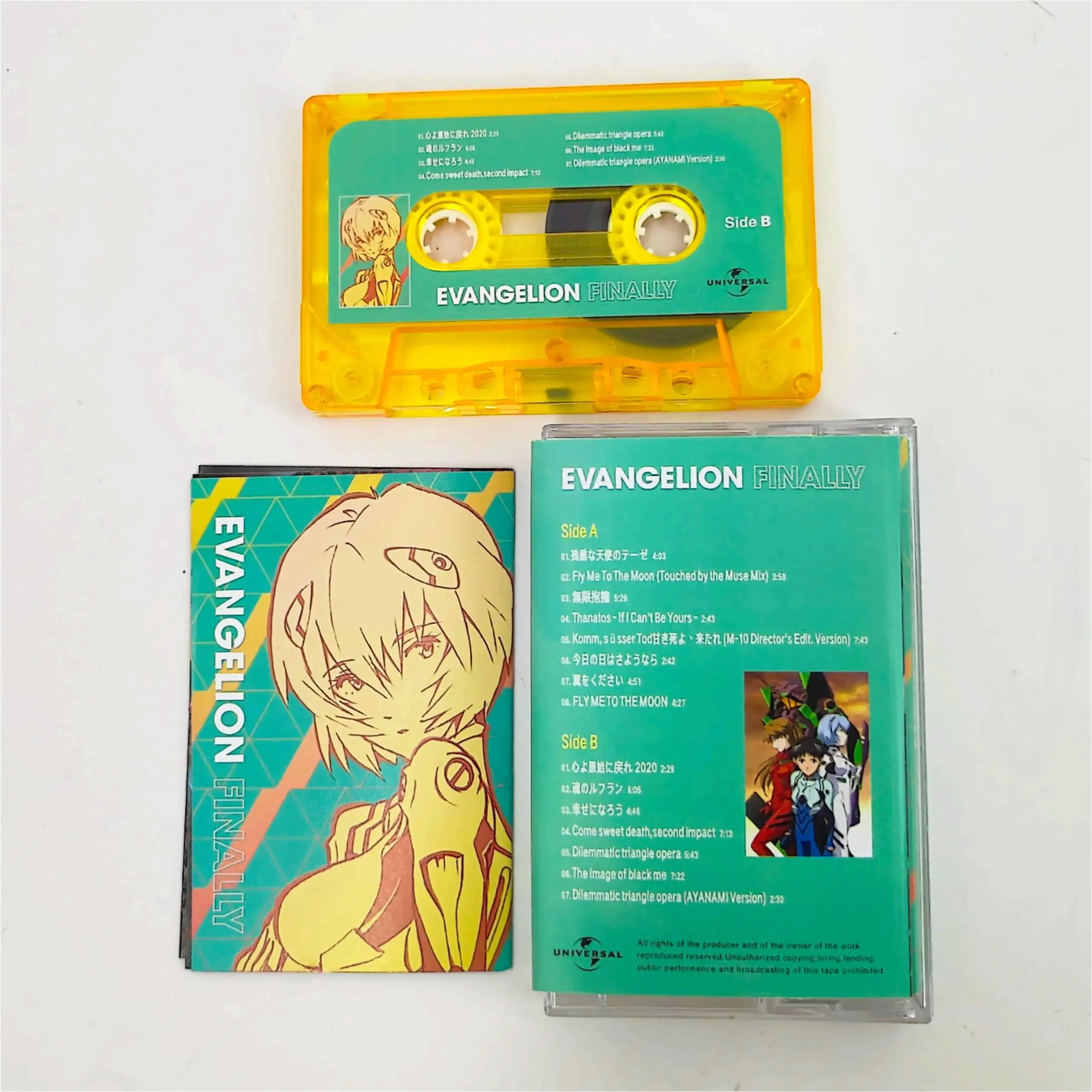 NEON GENESIS EVANGELION EVA Utada Hikaru Music Tape Greatest Hits OST Album 6Pcs Cassettes Cosplay Recorder Car Soundtracks Box