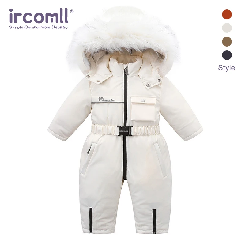 -30 درجة ملابس الشتاء للأطفال الأطفال بدلة تزلج مقنعين رشاقته الدافئة زائد المخملية الأطفال سترة معطف أطفال ملابس الطفل 1-5Y #1