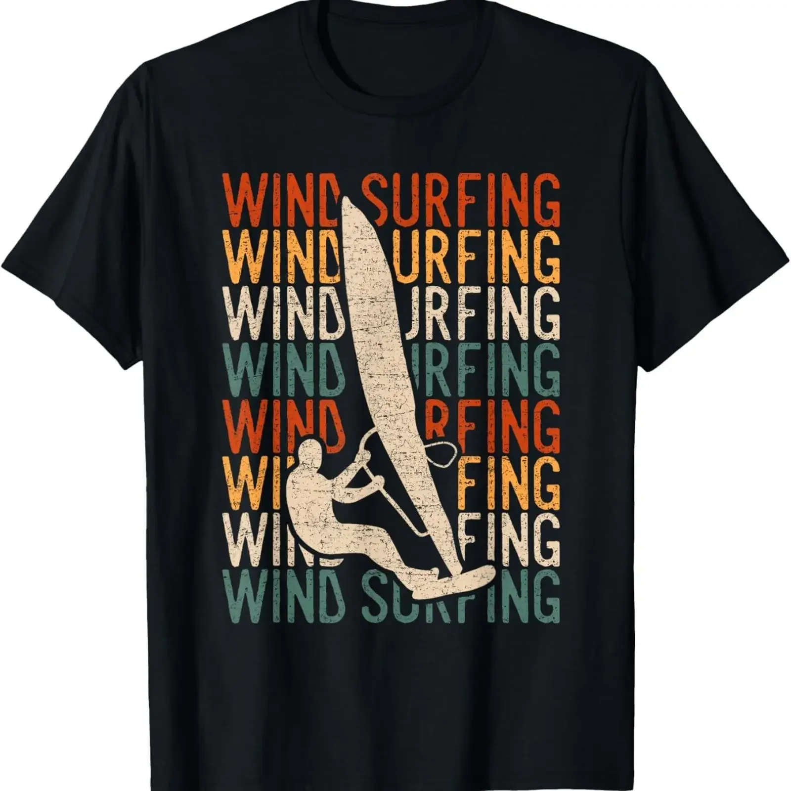 Wind Surfing Retro Vintage Surf Kitesurfing Windsurfing T Shirt vintage Washed streetwear fashion graphic Stretched Soft Unisex