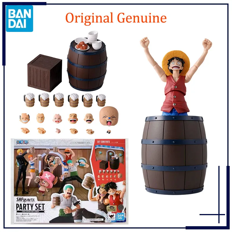 

Original Genuine Bandai Anime ONE PIECE SHF PARTY SET -THE STRAW HAT CREW- Model Toys Action Figure Gifts Collectible Ornaments