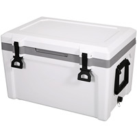 SucceBuy 25/33/45/52QT Portable Hard Cooler Fully Insulated Ice Chest Cooling Box Goods Basket for Beach Outdoor Camping Travel