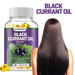 Black Currant Oil 1000 Mg - Cold Pressed Pure Black Currant Seed Oil - 140 Mg GLA Per Serving - Regulates Hormonal Balance