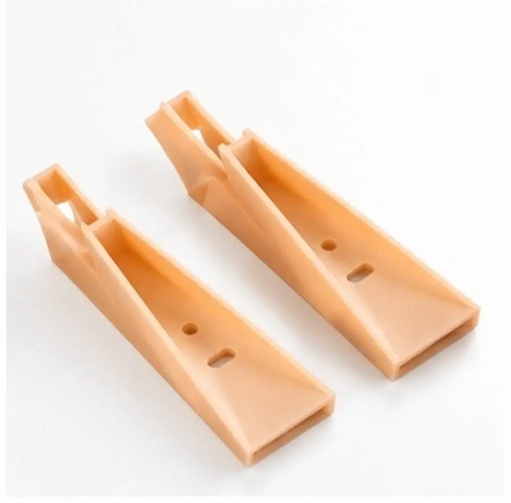 2Pcs Drawer Guide Rear Mounting Brackets Kitchen Cabinet Support Stable Quiet Slide Plastic Drawer Rail Rear Mounting Bracket