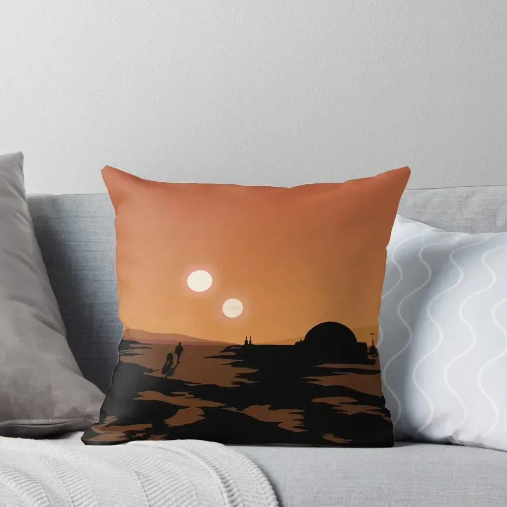 Tatooine: Double Sunset All The Way! Throw Pillow Cusions Cover Pillow Covers Decorative pillow