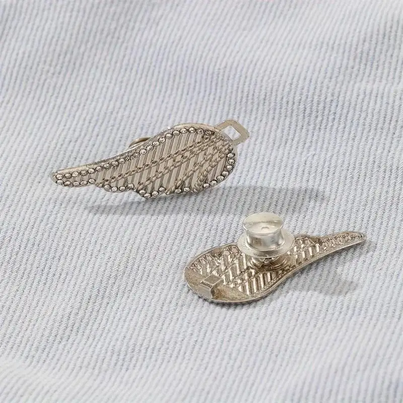 1 Set Strass-Flügel-Schnalle Hosen-Taillenverengung Abnehmbare Taillenknöpfe Pins Gürtelzubehör Hosenclips Ohne Nähen – Detail 4