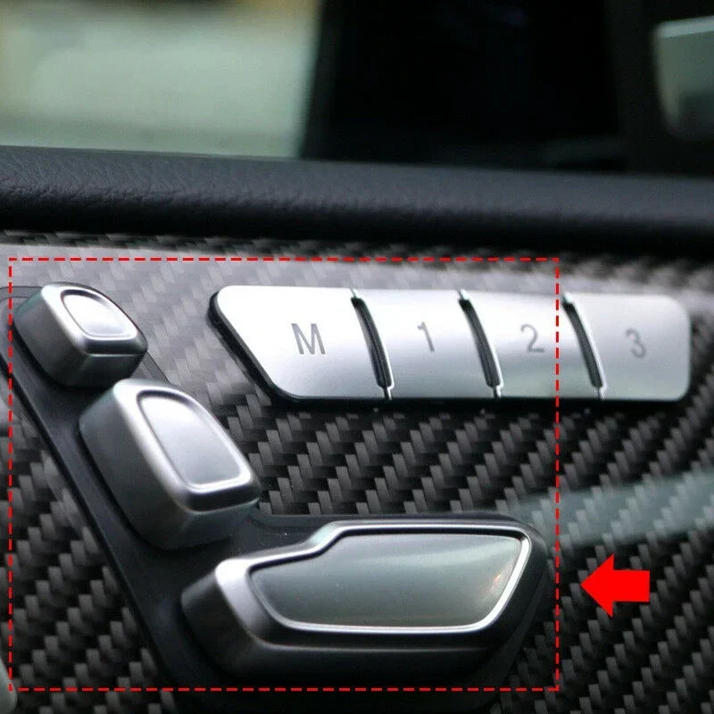 Enhance the Interior of Your For MercedesBenz with Silver Seat Adjust Button Sticker Cover for E C class W212 218 CLS GL