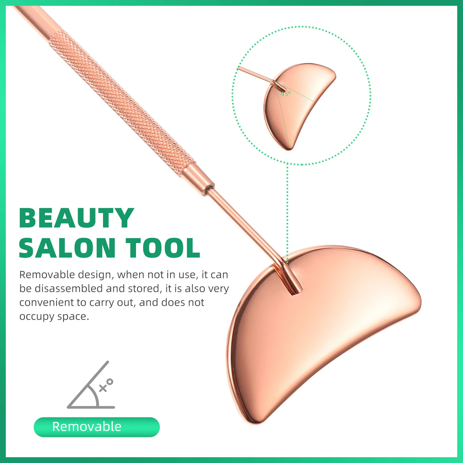 1 قطعة مرآة فحص الرموش تصميم الهلال القابلة للإزالة خفيفة الوزن رمش ملحقات أداة المحمولة صالون تجميل توريد ماكياج