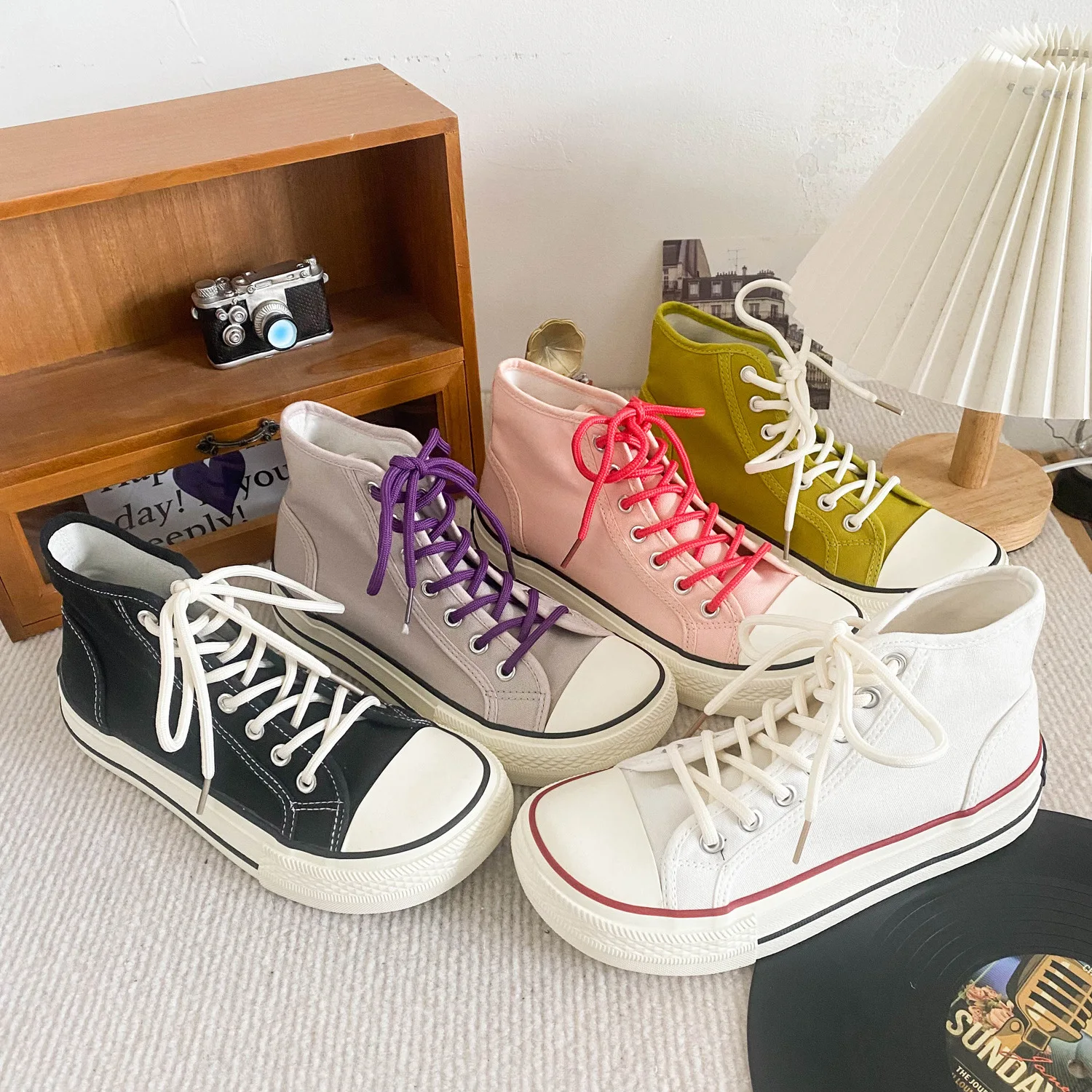 Zapatos De Mujer Tendencia, zapatillas De plataforma para Mujer, cabeza De Mango, Zapatos De lona informales para Mujer, zapatillas transpirables, Zapatos De Skateboard 2025