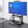 32〜86インチテレビ用のモバイルTVスタンド、最大220ポンドの傾斜TVカート、収納棚付きポータブルスタンド、ローリングフロア、ベサ、700x500mm 3